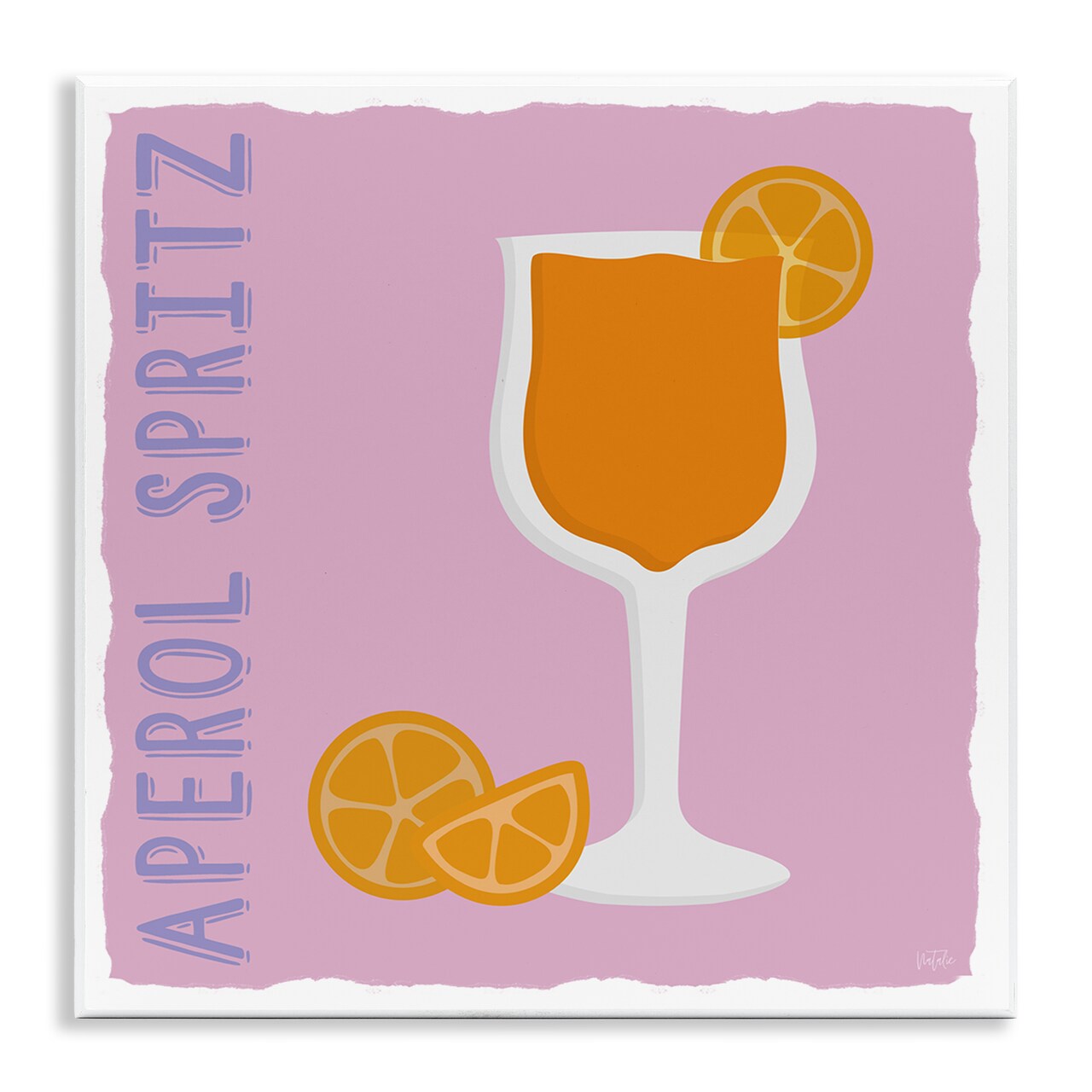 Stupell Industries Aperol Spritz Cocktail Wall Plaque Art Design by Natalie Carpentieri